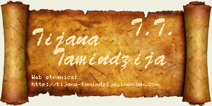 Tijana Tamindžija vizit kartica